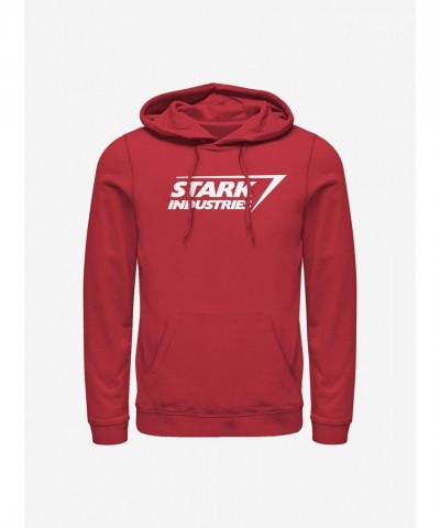 Marvel's Iron Man Stark Logo Men's Red Hoodie