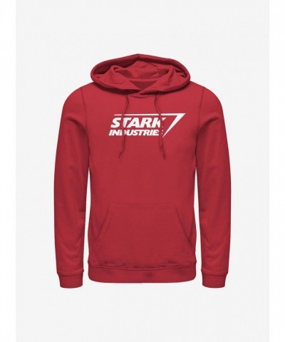 Marvel's Iron Man Stark Logo Men's Red Hoodie