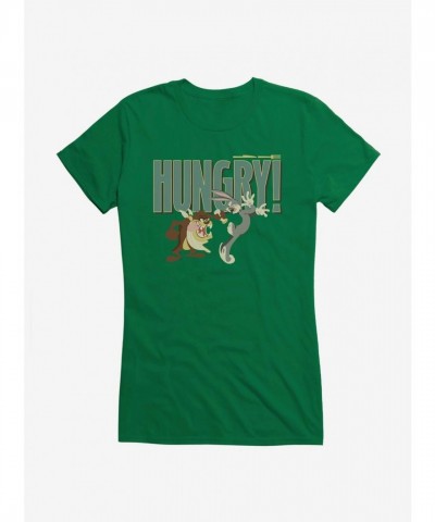 Looney Tunes Hungry Taz for Girls - Lightweight Cotton T-Shirt