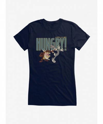Looney Tunes Hungry Taz for Girls - Lightweight Cotton T-Shirt