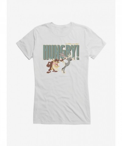 Looney Tunes Hungry Taz for Girls - Lightweight Cotton T-Shirt