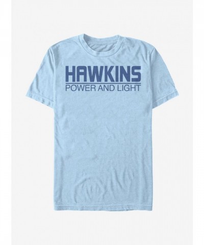 Stranger Things Blue Hawkins Power & Light T-Shirt for Men