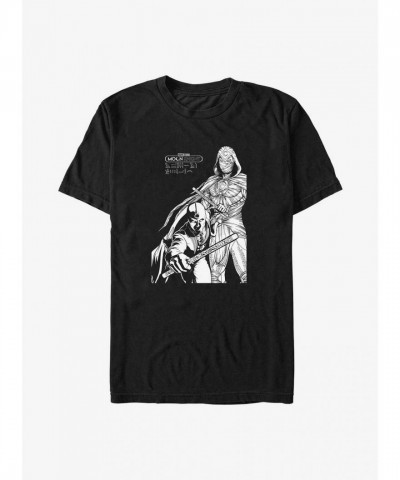 Marvel Moon Knight and Mr. Knight Big & Tall Graphic Tee - Unisex Black