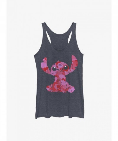 Disney Lilo & Stitch Blue Heart Graphic Tank Top for Girls