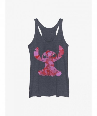 Disney Lilo & Stitch Blue Heart Graphic Tank Top for Girls