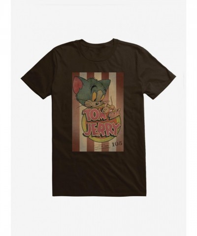 Tom and Jerry Striped Men's Cotton T-Shirt