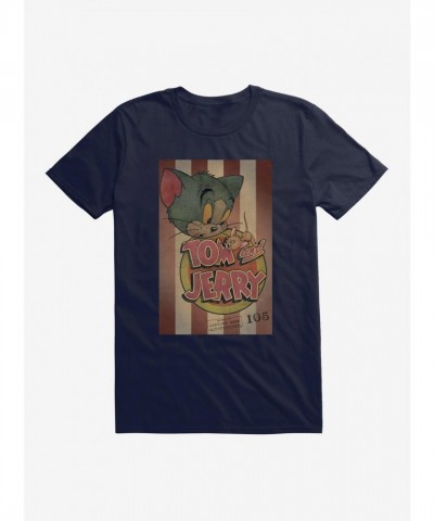 Tom and Jerry Striped Men's Cotton T-Shirt