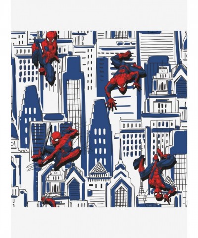 Marvel's Spider-Man Blue Cityscape Peel and Stick Wallpaper