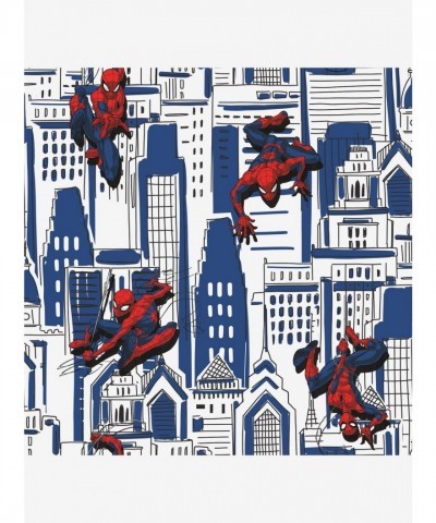 Marvel's Spider-Man Blue Cityscape Peel and Stick Wallpaper