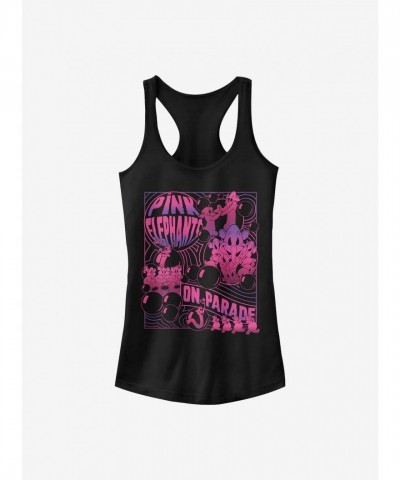 Disney Girls Dumbo Pink Elephant Tank Top - Black