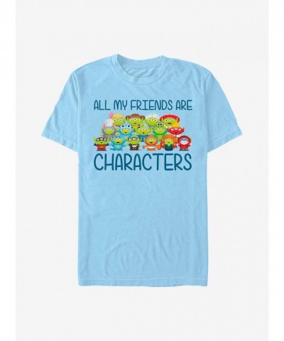 Disney Pixar Friends Character Lightweight T-Shirt - Blue for Men
