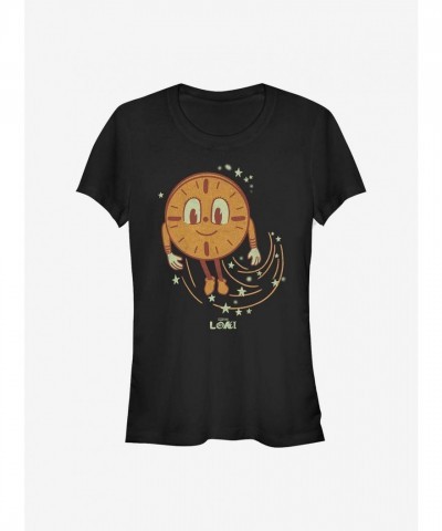 Marvel Loki Clock's Ticking Graphic Tee for Girls - Black