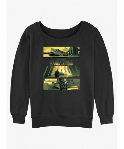 Bo-Katan's Castle on Kalevala Slouchy Sweatshirt - Star Wars The Mandalorian Edition - Black