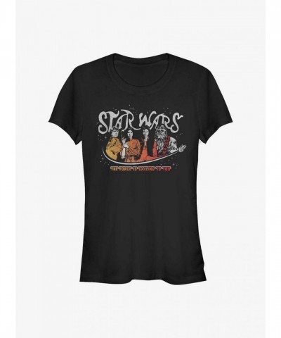 The Force Calls: Girls' Lightweight Black Cotton T-Shirt