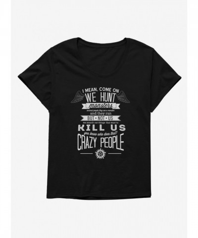 Supernatural Insane Girls Plus Size Comfortable Scoop Neck T-Shirt