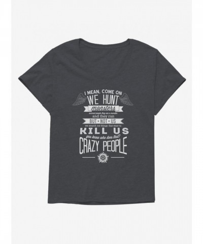 Supernatural Insane Girls Plus Size Comfortable Scoop Neck T-Shirt