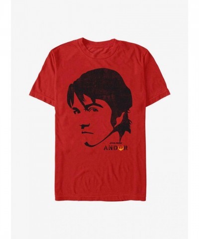 Andor Cassian T-Shirt - Men's Big Face Graphic Red