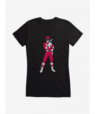 Mighty Morphin Power Rangers Red Ranger Ready Aim Girls T-Shirt