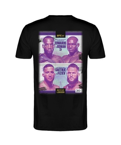 Men's Official UFC 286 Edwards vs Usman Event T-Shirt - Black