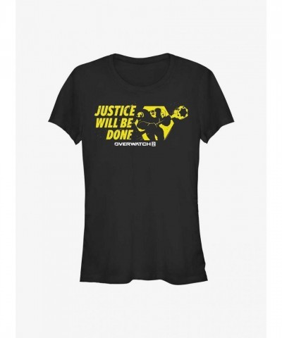 Overwatch 2 Reinhardt Justice Will Be Done Lightweight T-Shirt for Girls - Black