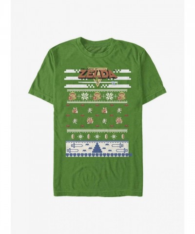 Nintendo Ugly Christmas T-Shirt - Men's Green Zelda Design