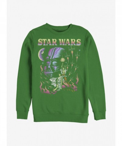 Epic Scenes from Star Wars Crew Sweatshirt - Green for Men