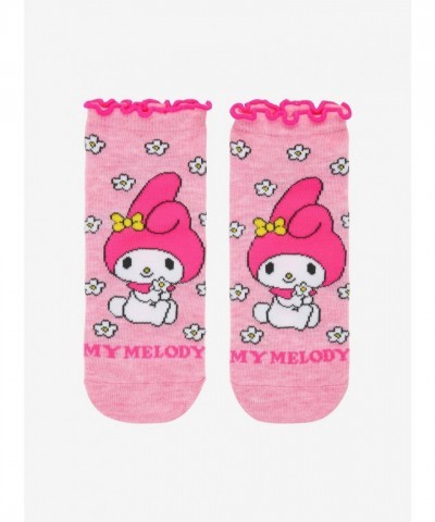 My Melody Pink Flower Print Comfortable No-Show Socks