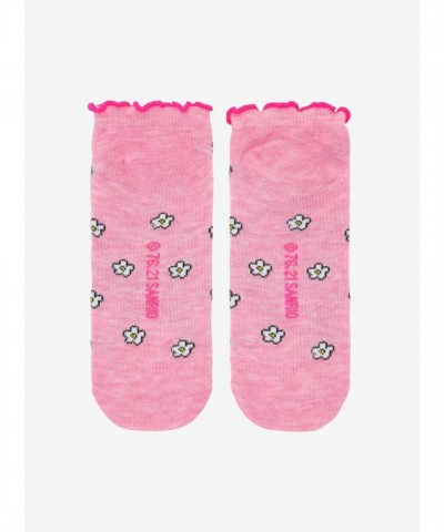 My Melody Pink Flower Print Comfortable No-Show Socks