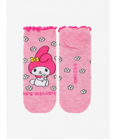 My Melody Pink Flower Print Comfortable No-Show Socks