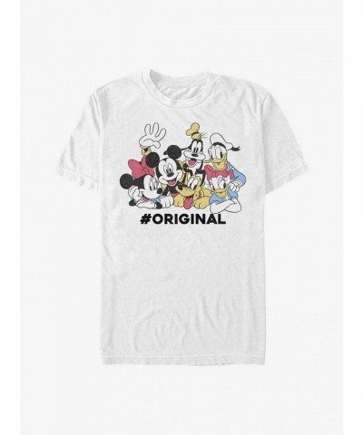 Disney Men's Lightweight White Mickey Mouse Original T-Shirt