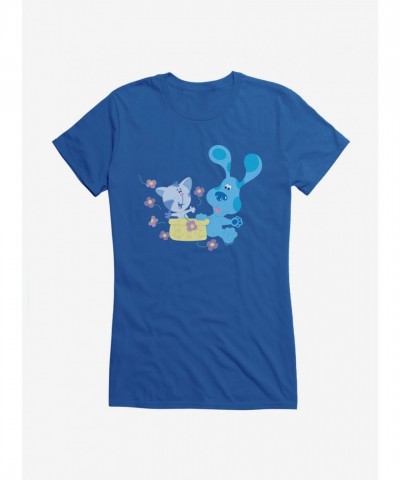 Blue's Clues Girls T-Shirt with Periwinkle and Blue Design