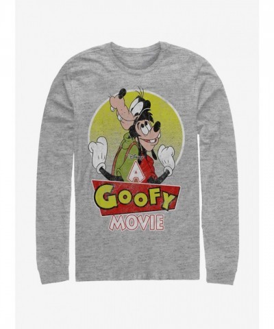Disney Goofy Movie Comfortable Long-Sleeve Tee for Men - Grey