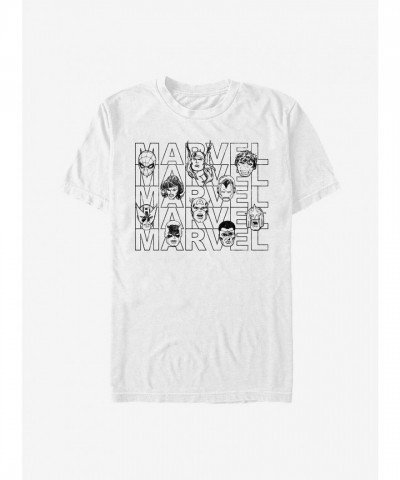 Marvel Avengers Captain America Head T-Shirt - Men's White