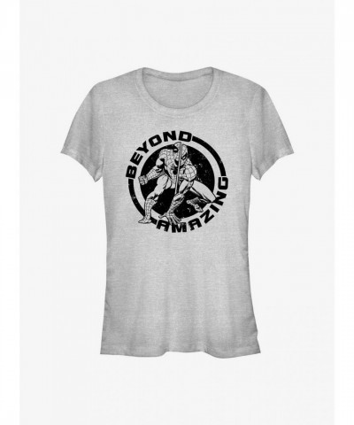Marvel Girls' Lightweight Spider-Man 60th Anniversary T-Shirt - Grey