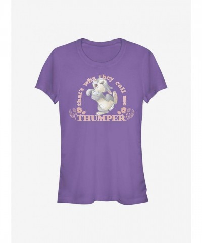 Disney Bambi Thumper Girl's T-Shirt - Soft Purple