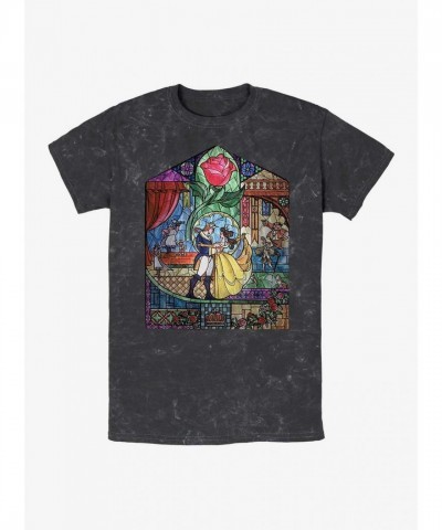 Disney Beauty and the Beast Mineral Wash T-Shirt - Lightweight Cotton for Men