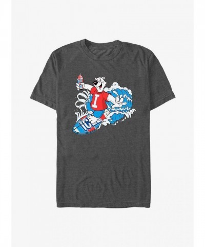 Icee Surfing Bear Wave T-Shirt - Grey Men's