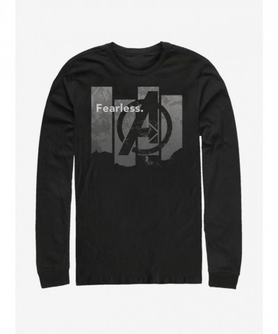 Marvel's Fearless Avengers Endgame Long Sleeve Tee - Men's Black