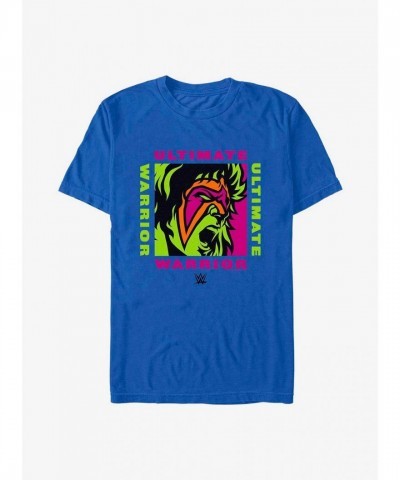 WWE Ultimate Warrior Neon Blue T-Shirt for Men
