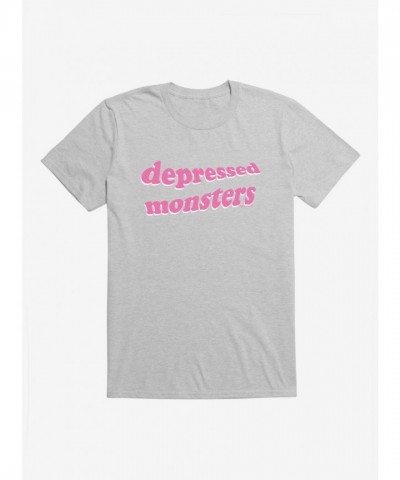 Depressed Monsters Squiggly Logo Unisex T-Shirt by Ryan Brunty