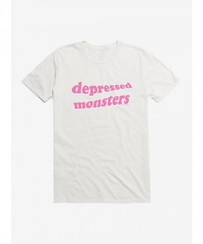Depressed Monsters Squiggly Logo Unisex T-Shirt by Ryan Brunty