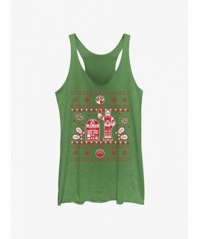 Star Wars Droid Christmas Tank Top for Girls - Green