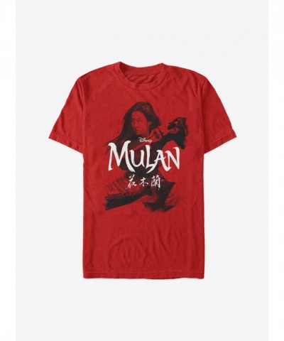 Disney Mulan Samurai Stance T-Shirt - Red Men's Size