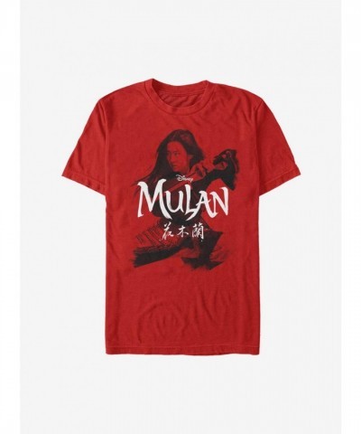 Disney Mulan Samurai Stance T-Shirt - Red Men's Size