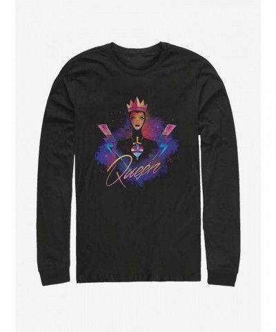 Disney Classic Snow White Evil Queen Long Sleeve Shirt - Men's Black