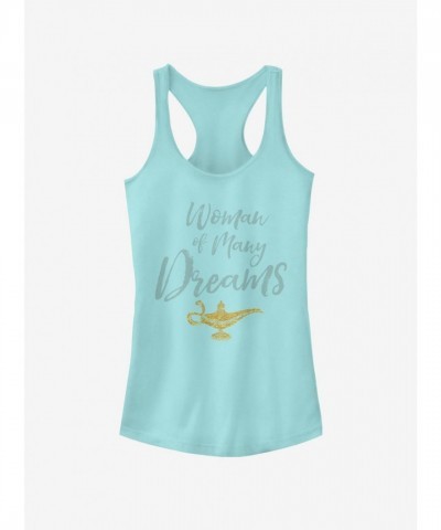 Disney Aladdin 2019 Women's Cursive Dream T-Shirt - Blue