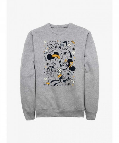 Disney Grey Men's Happiest Halloween Mickey Mouse Sweatshirt