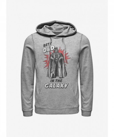 Star Wars Darth Vader Galaxy Dad Pullover Hoodie - Heather Grey