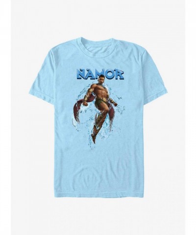 Marvel Extra Soft Black Panther T-Shirt - I Believe I Can Fly (Blue, Men's)