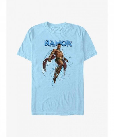 Marvel Extra Soft Black Panther T-Shirt - I Believe I Can Fly (Blue, Men's)